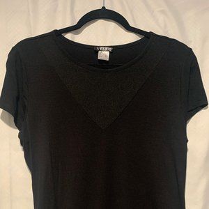 Venus Ladies Black Fashion Stretch Tee